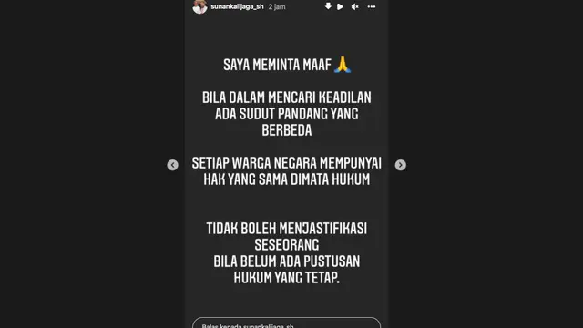 Unggahan Sunan Kalijaga. (instagram.com/sunankalijaga_sh)