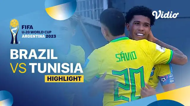 Berita video highlights 16 besar Piala Dunia U-20, Brasil kalahkan Tunisia 4-1, Kamis (1/6/23)