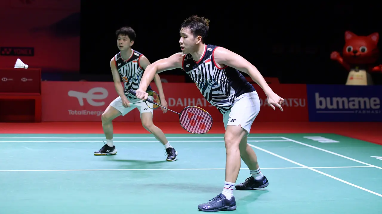 FOTO: Kevin/Marcus Melaju ke Final Indonesia Masters 2021