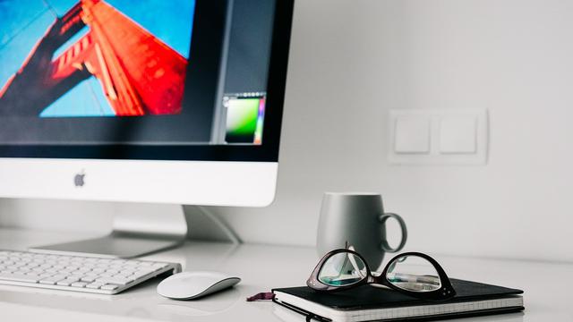 Ilustrasi ruang kerja.