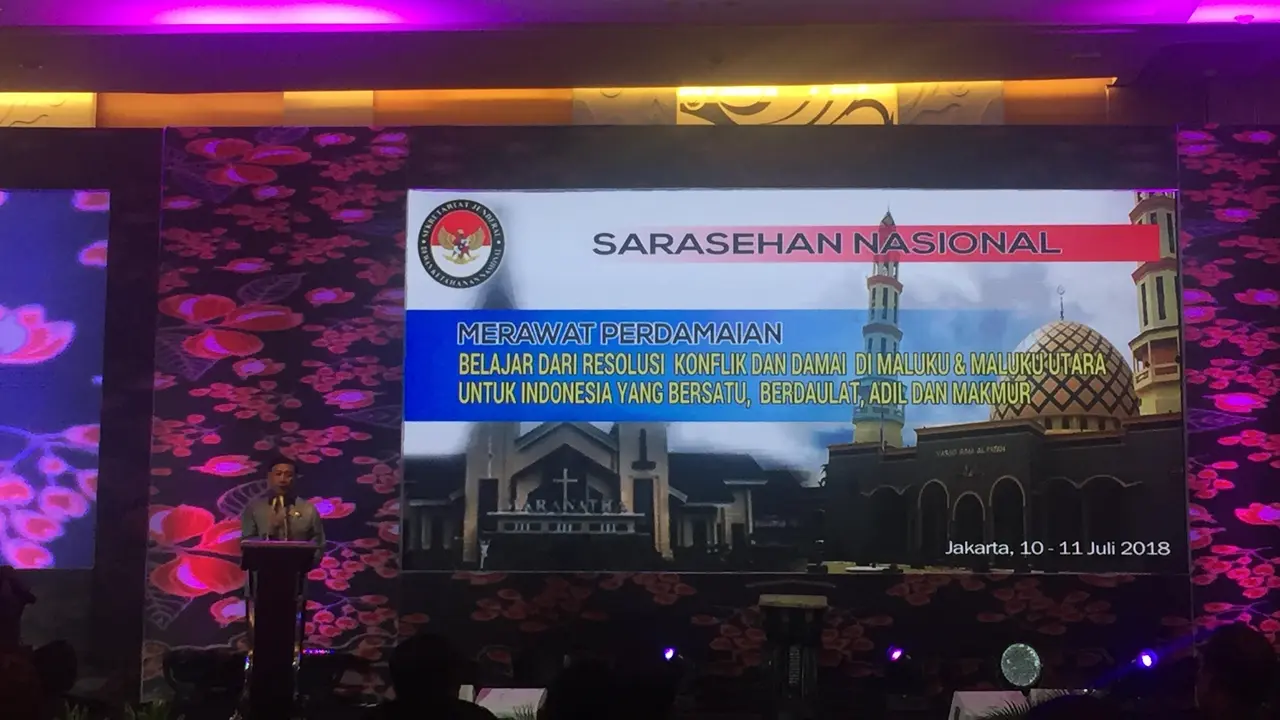 Menko Wiranto membuka Seminar Sarasehan Nasional Dewan Ketahanan Nasional (Wantannas).