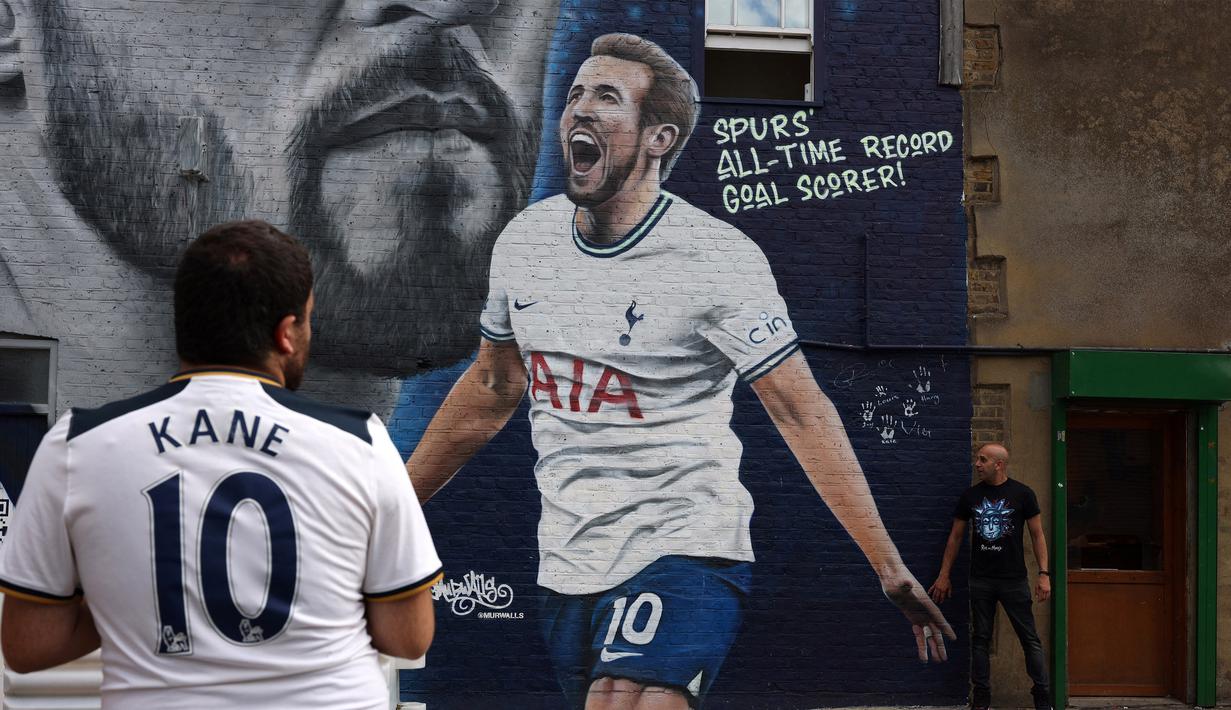 Harry Kane sukses menjadi top skor sepanjang masa yang dimiliki Tottenham Hotspur setelah mencetak 213 gol dalam 317 penampilan di Liga Inggris sejak bergabung pada tahun 2010. (AFP/Adrian Dennis)