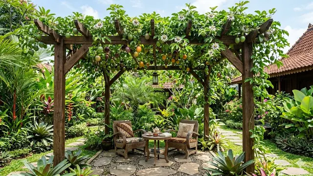 Ide Pergola Sederhana untuk Tanaman Buah Rambat