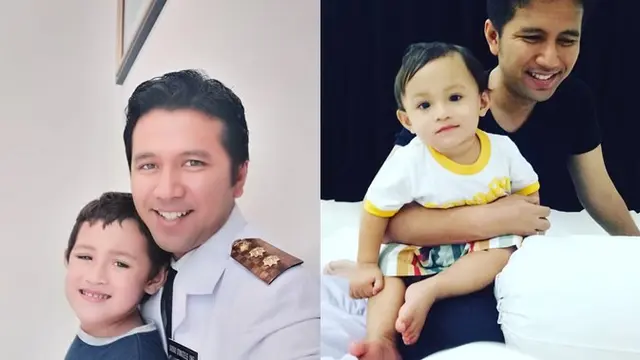 Momen kebersamaan Emil Dardak dengan putra tampannya, Alkeinan Mahsyir Putro Dardak.