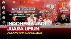 Berita Video, Indonesia berhasil meraih juara umum ASEAN Para Games 2023 yang berlangsung di Kamboja