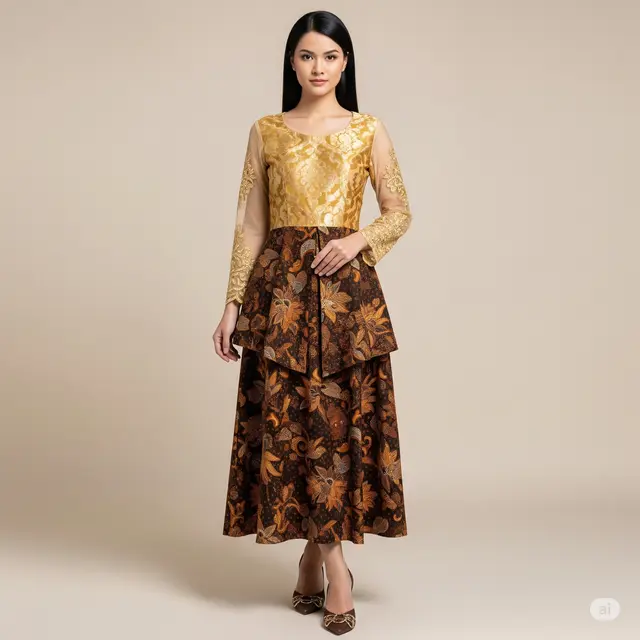 9 Model Gaun Batik Pesta Mewah untuk Acara Spesial: Cocok untuk Semua Usia