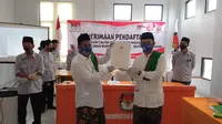 Paslon Pilkada Kabupaten Rembang nomor urut 01 Harno-Bayu Andriyanto (Liputan6.com/Ahmad Adirin)