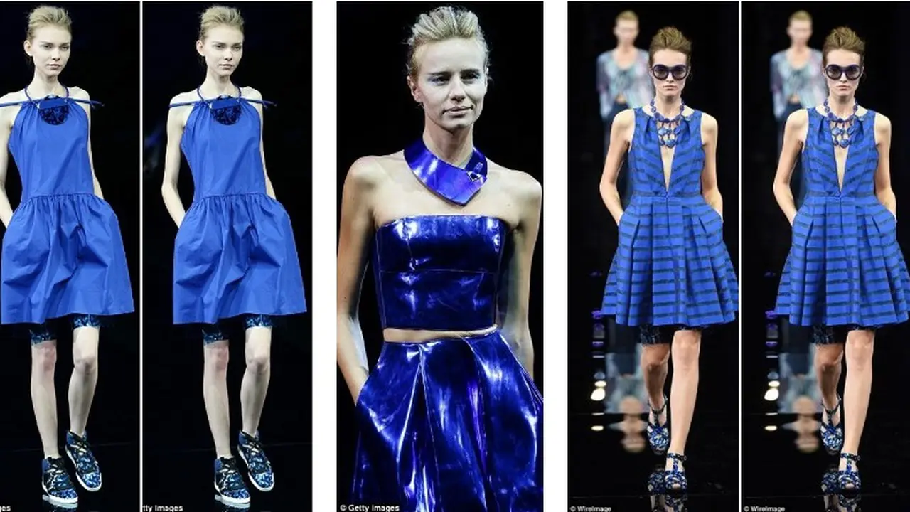 Skinny Fashion Model at Emporio Armani Milan Fashion Week Spring Summer 2015 2