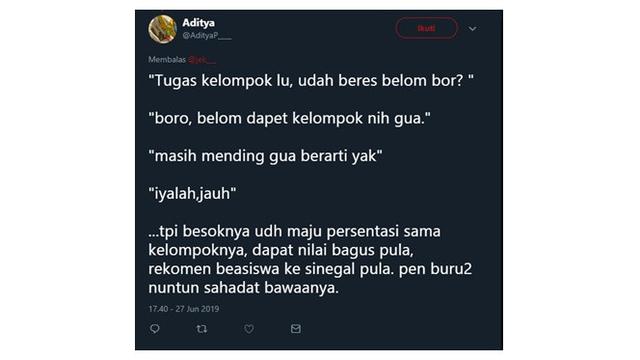 Tipe Teman Saat Ditanya Soal Tugas Ini Bikin Geleng-geleng