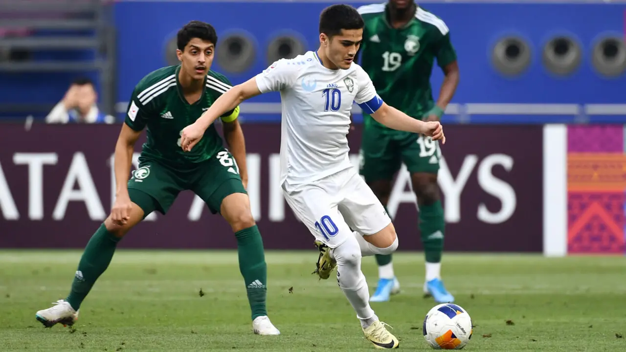 Gelandang Timnas Uzbekistan U-23 di Piala Asia U-23 2024, Jasurbek Jaloliddinov.
