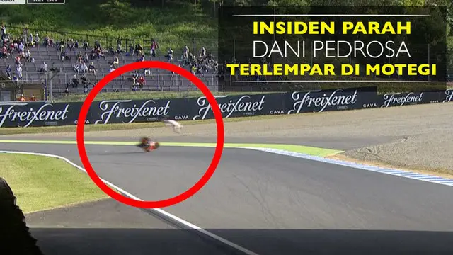 Insiden Parah Dani Pedrosa Terlempar di Sirkuit Motegi