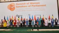 Ketua DPR RI Puan Maharani saat menghadiri Inter-Parliamentary Union (IPU) 14th Summit of Women Speakers of Parliament di Uzbekistan. (Istimewa)