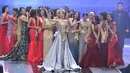 Ajang Miss Grand Indonesia 2018 sendiri ditutup dengan merdunya suara Rizky Febian dan Sheryl Sheinafia dengan lagu Sweet Talk. (Deki Prayoga/Bintang.com)