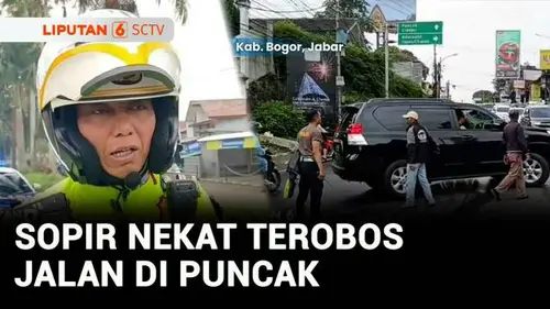 VIDEO: Viral! Pemobil Nekat Terobos One Way di Puncak, Cekcok dengan Polisi