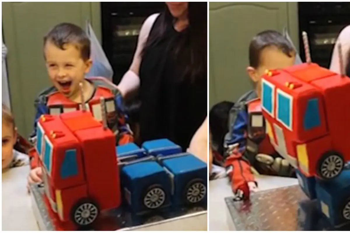 Kue Ultah Robot 'Optimus Prime' yang Bisa Berubah