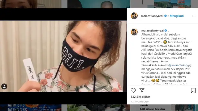 7 Momen Maia Estianty dan Keluarga Jalani Rapid Test Corona Covid-19