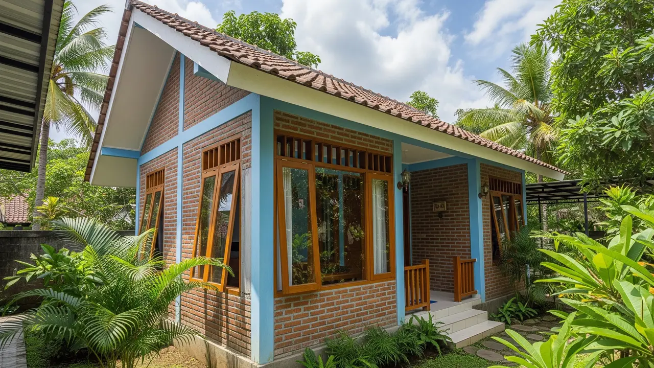 Warna Cat Rumah Tembok Bata Merah agar Tidak Menyerap Panas/Gemini AI