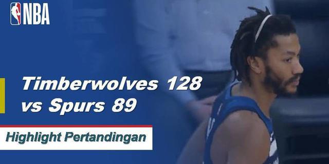 Cuplikan Pertandingan NBA : Timberwolves 128 vs Spurs 89
