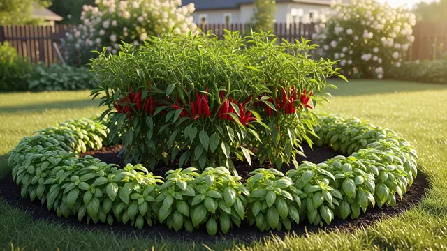Ide Kebun Cabai Kombinasi dengan Kemangi untuk Usir Hama/Gemini AI
