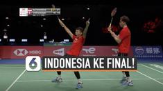 Tim Indonesia sukses melaju ke babak final badminton Piala Thomas usai kalahkan tim Denmark Sabtu (16/10) malam di Ceres Arena. Indonesia tumbangkan Denmark dengan skor 3-1.