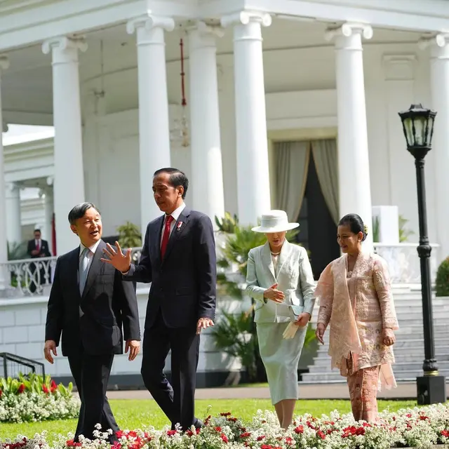 Adu Gaya Elegan Iriana Jokowi dan Permaisuri Jepang Masako di Istana Bogor, Kompak Pakai Busana Nuansa Pastel