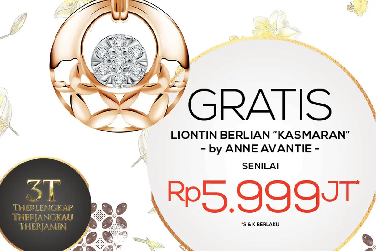 Gratis! The Palace Jeweler Berbagi Liontin Berlian Kasmaran dari Anne Avantie di Akhir Tahun 2021