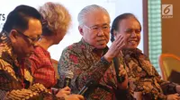 Menteri Perdagangan RI Enggartiasto Lukita saat memberikan penjelasan kepada media di Jakarta, Rabu (6/2). Pada 2018, Mayora tercatat telah mengekspor 1.000 kontainer Torabika Cappuccino. (Liputan6.com/Angga Yuniar)