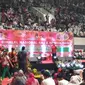 Aliansi Relawan Jokowi (ARJ) menggelar halal bihalal dan doa bersama untuk calon presiden dan wakil presiden terpilih Jokowi-Ma'ruf Amin di Istora Senayan, Jakarta Pusat. Kegiatan tersebut sekaligus memberikan santunan untuk 10 ribu anak yatim dan kaum dhuafa.