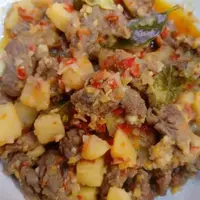 Resep oseng rica sapi sambal mercon. (dok. Cookpad @cook_10000502)