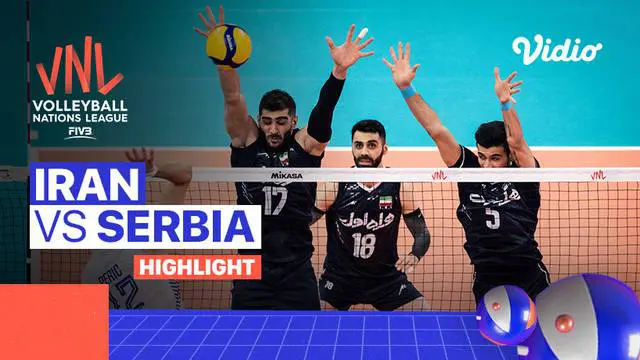 Berita Video, Highlights Volleyball Nations League 2022 Putra antara Iran Vs Serbia pada Sabtu (9/7/2022)