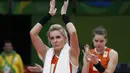 Laura Dijkema dan timnas Belanda gagal membawa pulang medali pada Olimpiade Rio 2016. (AFP/Thomas Coex)