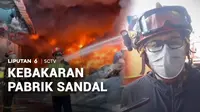 Pabrik sandal di Karanganyar, Jawa Tengah, terbakar hebat. Kobaran api membesar dan sulit dipadamkan karena banyaknya material yang mudah terbakar serta tiupan angin yang cukup kencang. Petugas pemadam kebakaran terus berupaya mengendalikan api agar ...