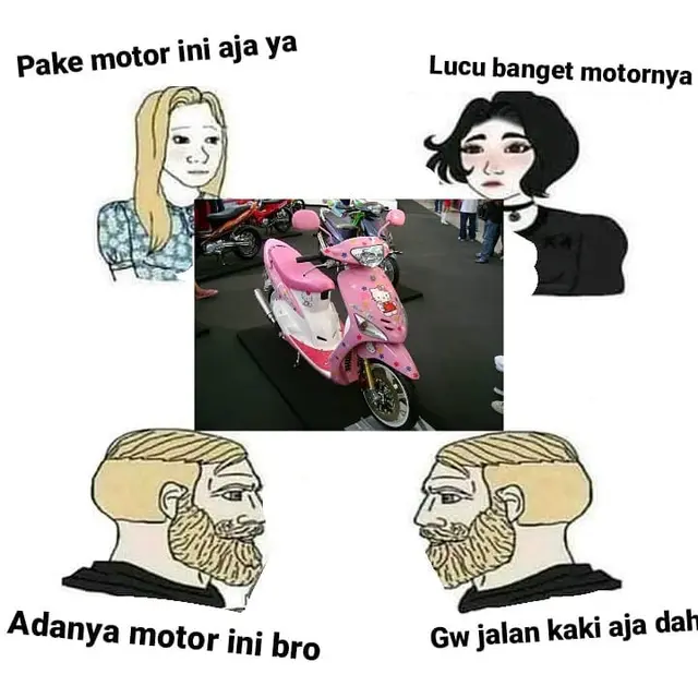 7 Meme Beda Respon Cowok Vs Cewek Saat Naik Kendaraan Ini Kocak Banget