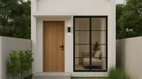 Desain Rumah Minimalis 3x6 Meter/AI