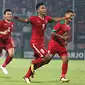 Rafli Mursalim saat merayakan gol untuk Timnas Indonesia U-19 di Piala AFF U-19 2018. (Bola.com/Aditya Wany)