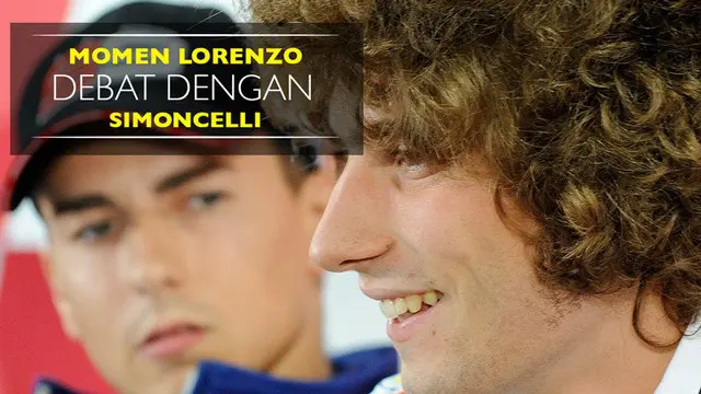 Momen Jorge Lorenzo Debat dengan Marco Simoncelli