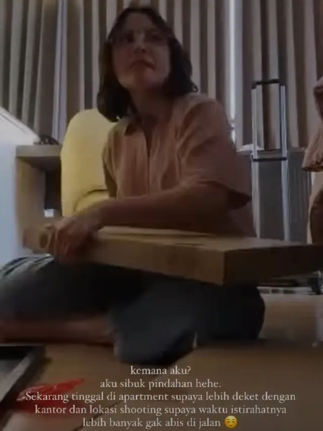 Prilly Latuconsina pindah ke apartemen. (Foto: Instagram Stories/prillylatuconsina96)