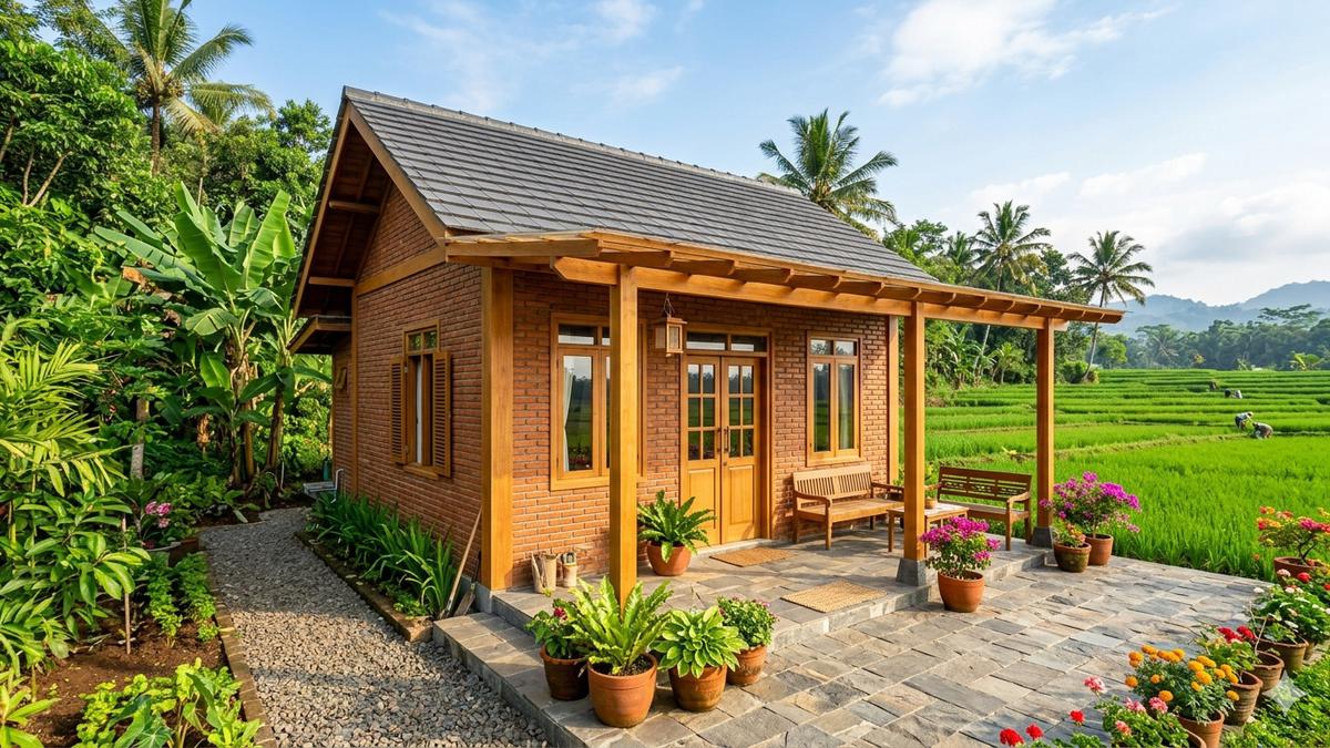 7 Desain Rumah Bata Merah Sederhana dengan Nuansa Hangat ala Desa, Bikin Betah!
