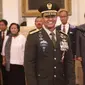 Letjen Andika Perkasa menghadiri pelantikan sebagai Kepala Staf TNI Angkatan Darat (KSAD) di Istana Kepresidenan, Jakarta, Kamis (22/11). Andika yang sebelumnya menjabat Pangkostrad menggantikan Jenderal TNI Mulyono. (Liputan6.com/Angga Yuniar)