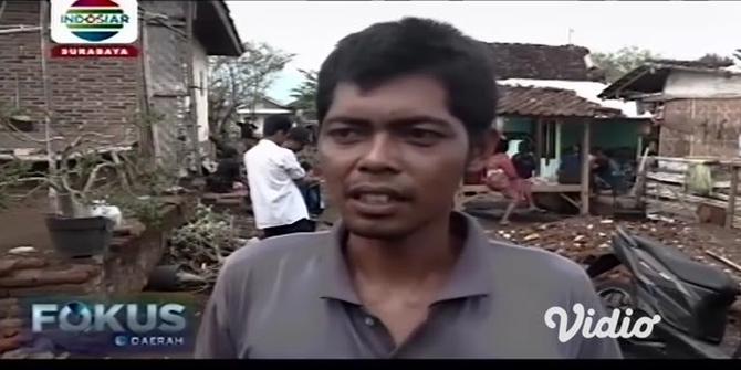 VIDEO: Angin Puting Beliung Robohkan 4 Rumah Warga di Wongsorejo