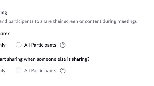 Pengaturan Screen Sharing Zoom