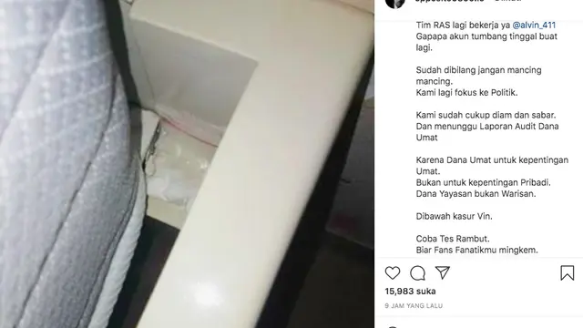 Heboh Video yang Menunjukkan Gelagat Aneh Alvin Faiz, Isu Baru Menyeruak. (instagram.com/opposite6890.io)