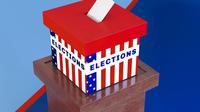 Ilustrasi pilpres AS. (Freepik)