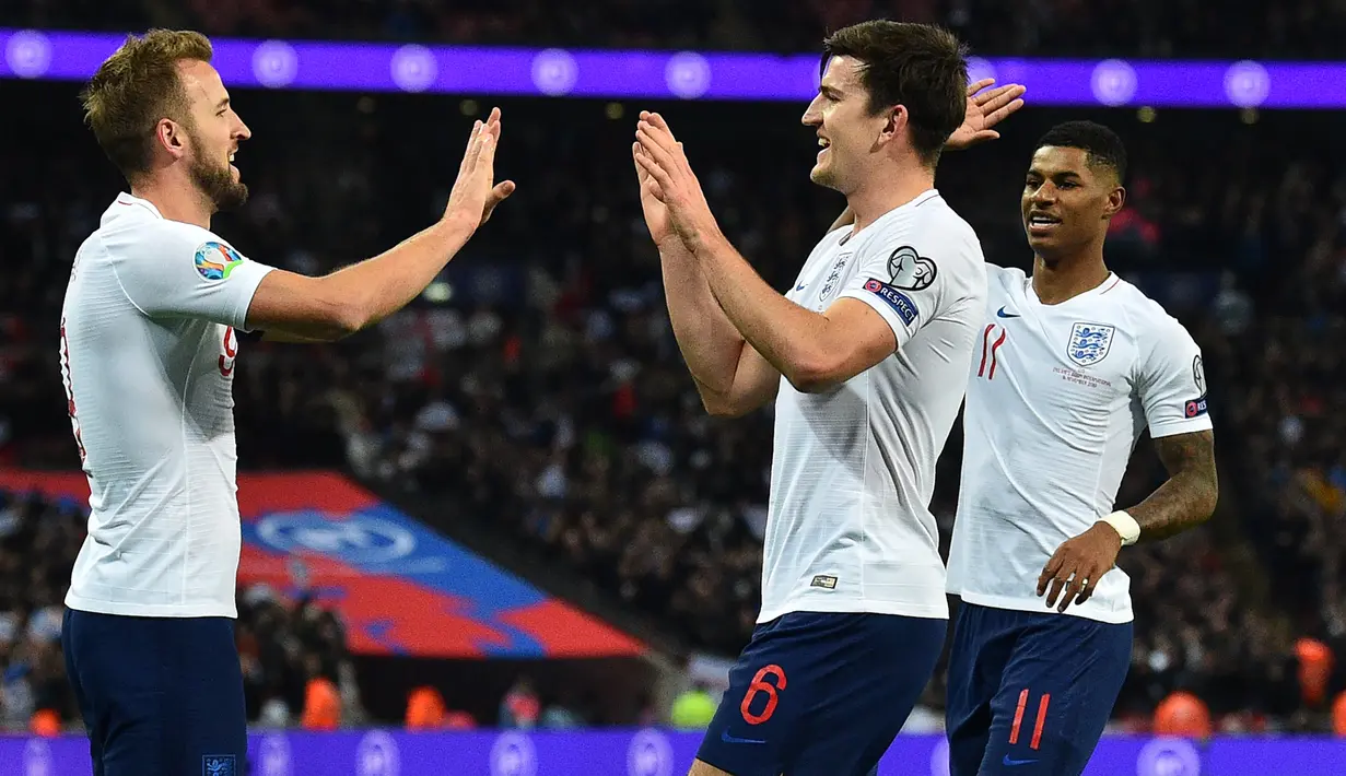 Harry Kane terus menunjukan performa yang stabil bersama Timnas Inggris. (AFP/Glyn Kirk)