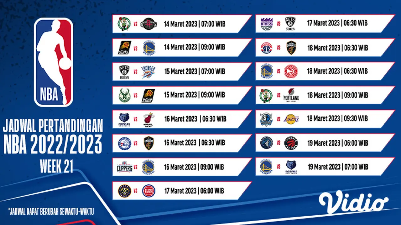 Jadwal Pertandingan NBA Reguler 2022/23 Pekan Ini Live Vidio : Phoenix Suns vs Golden State Warriors