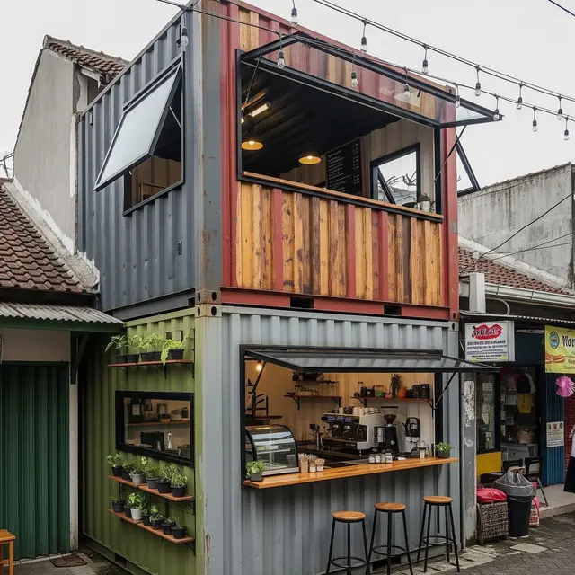 Desain Warung Modern di Rumah Sempit (Image by Gemini AI)