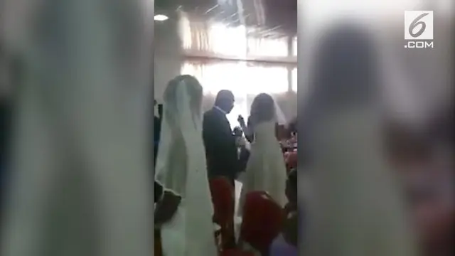 VIDEO: Wanita Pakai Gaun Pengantin ke Pernikahan Mantan