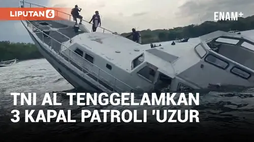 VIDEO: Termakan Usia, TNI AL Tenggelamkan 3 Kapal Patroli di Banyuwangi