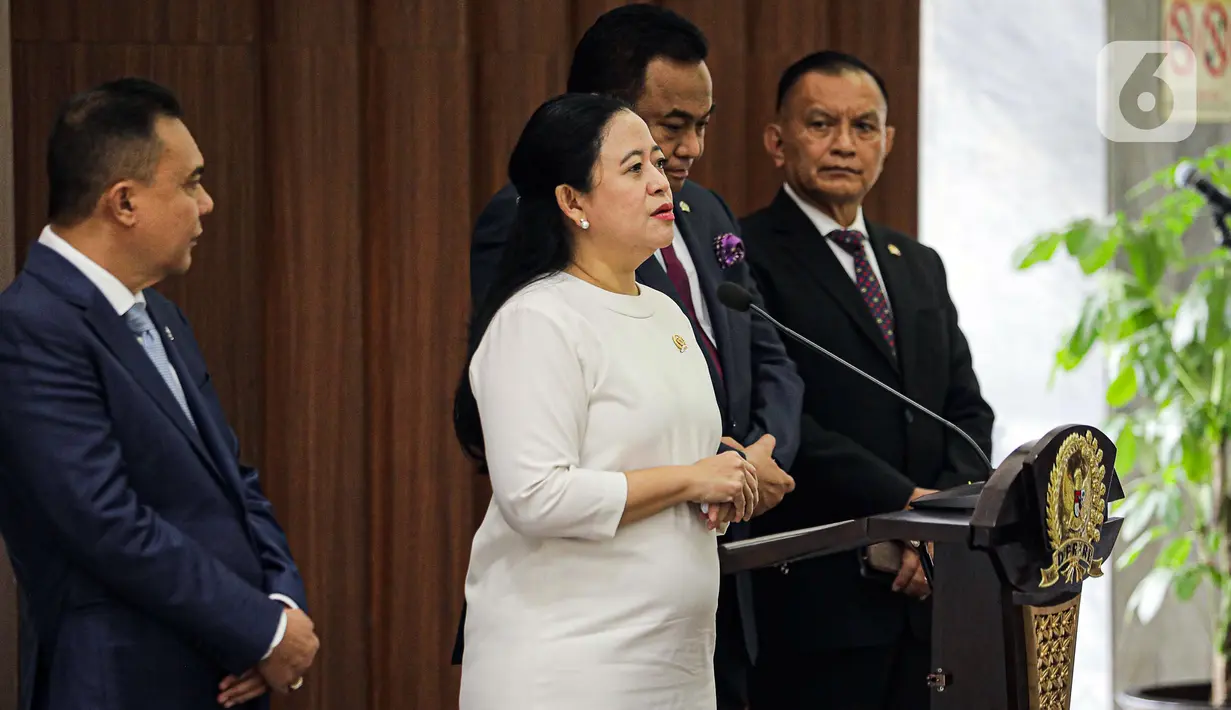 Puan menyebut, nama Jenderal TNI Agus Subiyanto yang diusulkan oleh Jokowi sebagai pengganti Jenderal Yudo. (Liputan6.com/Faizal Fanani)