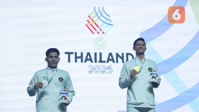 Foto: Tunggal Putra Indonesia Berjaya di SEA Games 2025, Alwi Farhan Sabet Emas, Ubed Perak